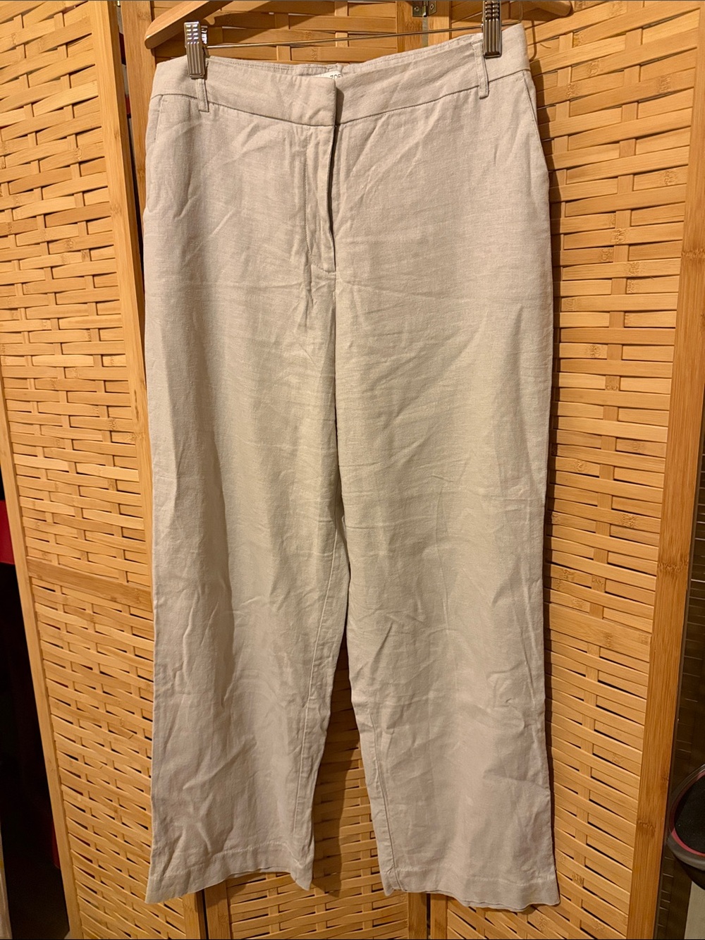 Rachel Zoe Women's Linen Trousers in Light Cream